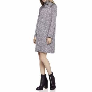 BCBGeneration Sweater Dress Gray Cowl Neck Long Sleeve Knit Size L